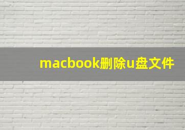 macbook删除u盘文件