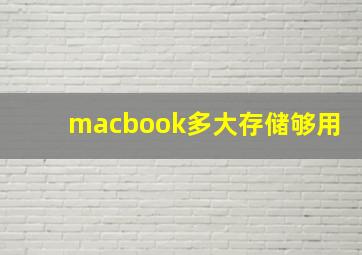 macbook多大存储够用