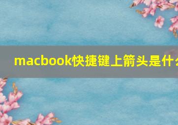 macbook快捷键上箭头是什么