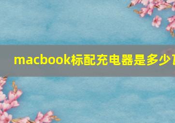 macbook标配充电器是多少瓦