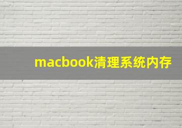 macbook清理系统内存