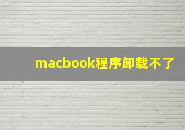 macbook程序卸载不了