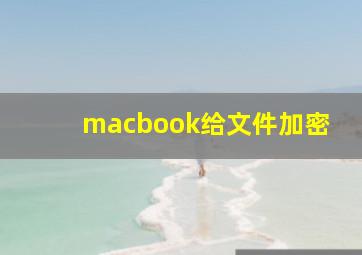 macbook给文件加密