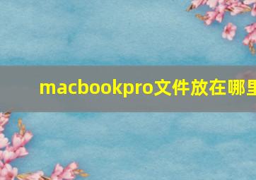 macbookpro文件放在哪里