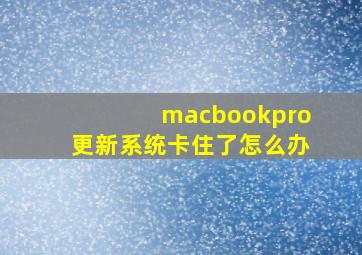 macbookpro更新系统卡住了怎么办