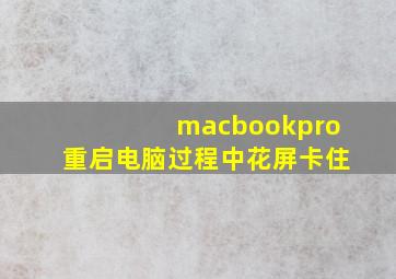 macbookpro重启电脑过程中花屏卡住