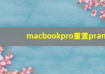 macbookpro重置pram