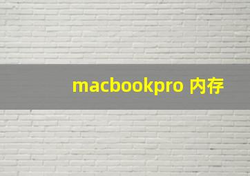 macbookpro 内存