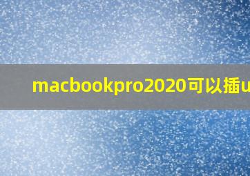 macbookpro2020可以插u盘吗