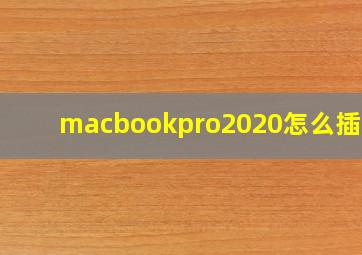 macbookpro2020怎么插u盘