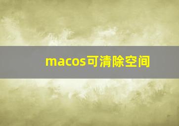 macos可清除空间