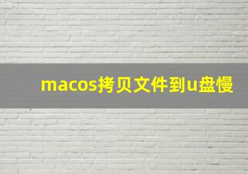 macos拷贝文件到u盘慢