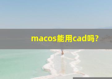 macos能用cad吗?