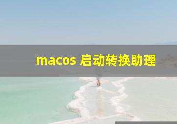 macos 启动转换助理