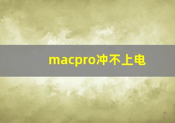 macpro冲不上电