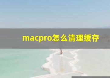 macpro怎么清理缓存