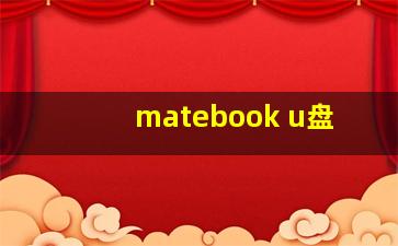 matebook u盘