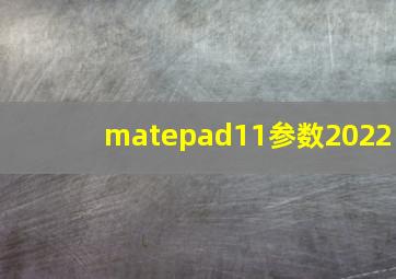 matepad11参数2022