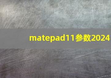 matepad11参数2024