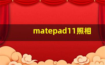 matepad11照相