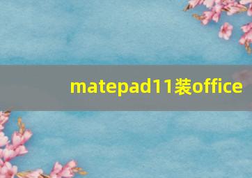 matepad11装office