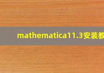 mathematica11.3安装教程