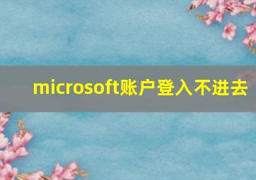 microsoft账户登入不进去