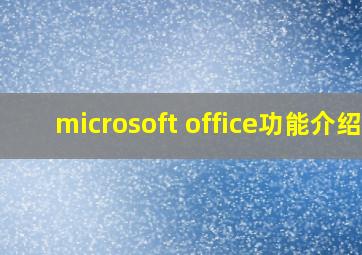 microsoft office功能介绍