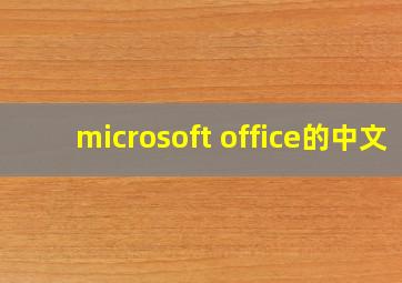 microsoft office的中文