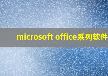 microsoft office系列软件