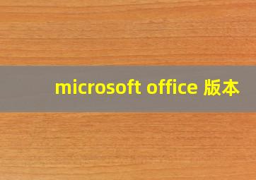 microsoft office 版本