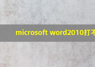 microsoft word2010打不开