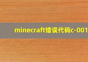 minecraft错误代码c-0010