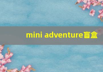 mini adventure盲盒