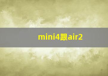 mini4跟air2