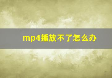 mp4播放不了怎么办