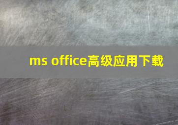 ms office高级应用下载