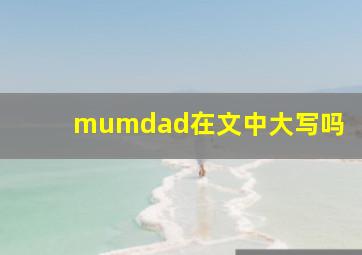 mumdad在文中大写吗