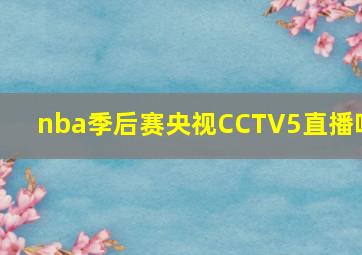 nba季后赛央视CCTV5直播吗