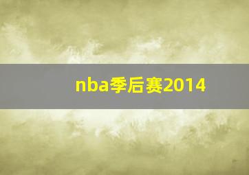 nba季后赛2014