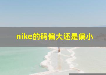 nike的码偏大还是偏小