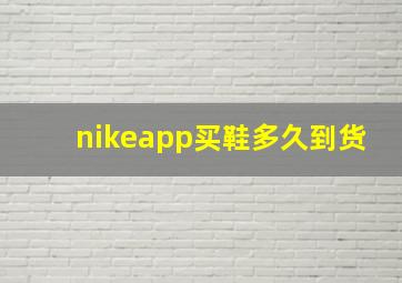 nikeapp买鞋多久到货