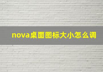 nova桌面图标大小怎么调