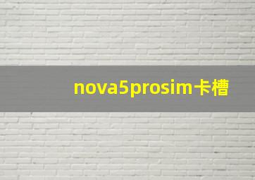 nova5prosim卡槽