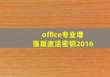 office专业增强版激活密钥2016