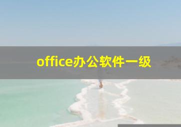 office办公软件一级