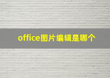 office图片编辑是哪个