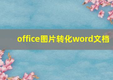 office图片转化word文档