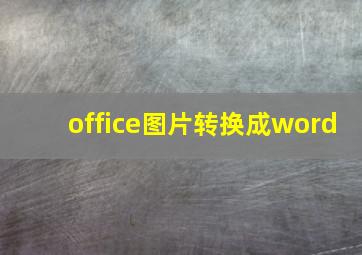 office图片转换成word