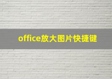 office放大图片快捷键